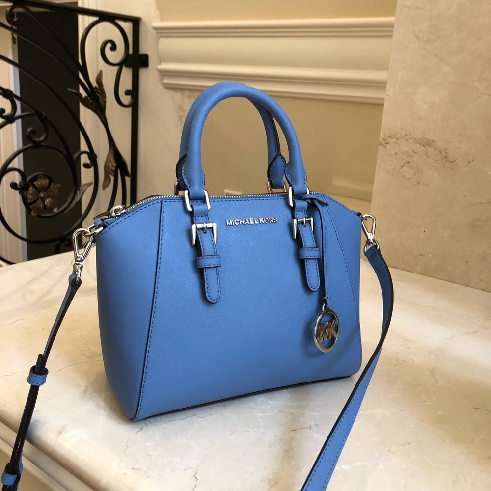 NWT Michael Kors medium ciara Handbag French Blue - Picture 8 of 8